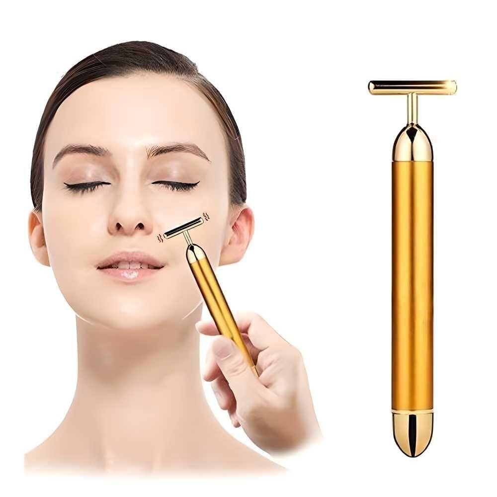 SORA 24K Gold Energy Beauty Bar Electric Facial Massage Roller